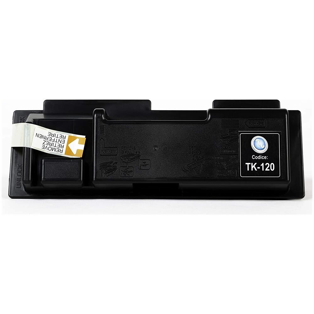 TONER COMPATIBILE -  Kyocera Tk-120 1t02g60de0 Per Fs-1030d, Fs-1030dn Fornito Di Intelligent Chip Capacità 7200 Copie Made In Italy - Foto 4