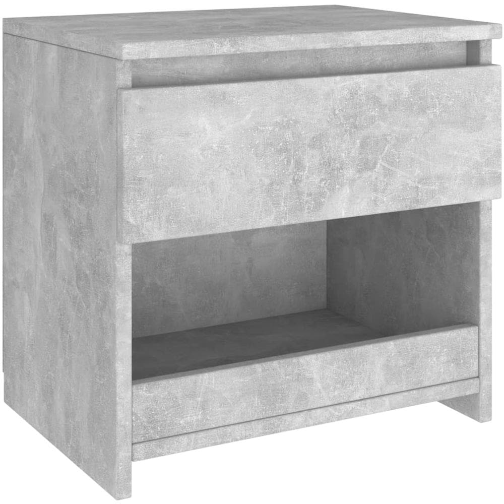 Comodino Grigio Cemento 40x30x39 cm in Legno Multistrato - Foto 2