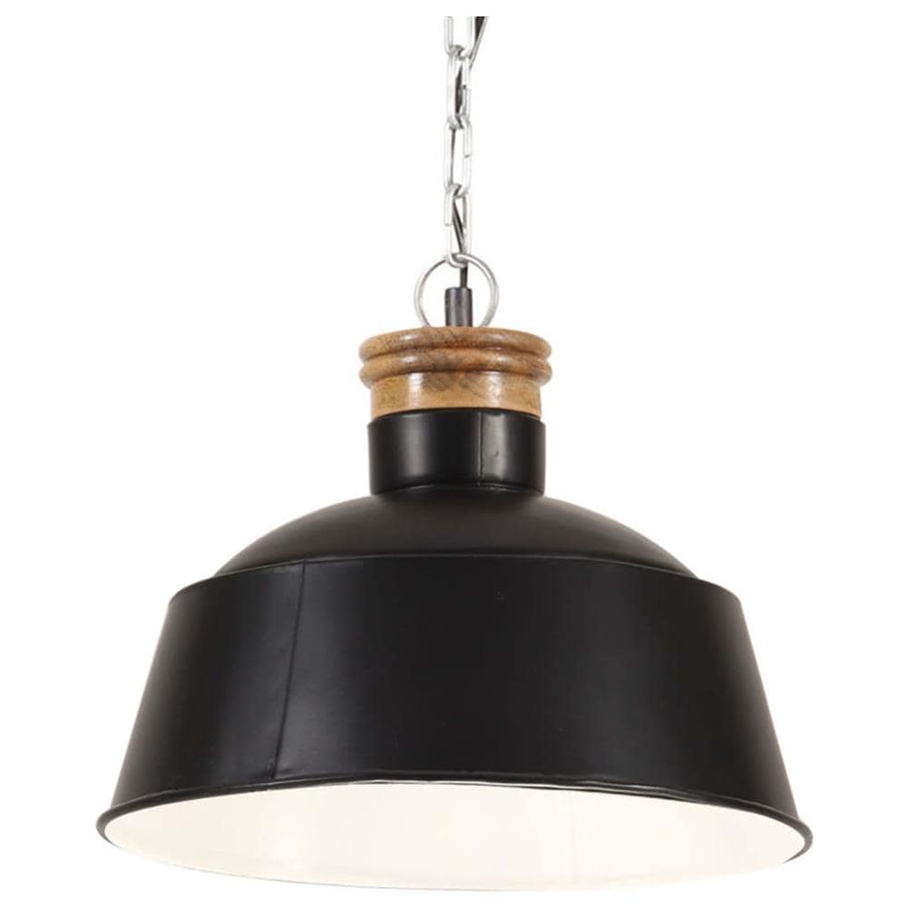 Paralume In Smalto | Fabbrica Industriale 36 Cm, Nero - Foto 4