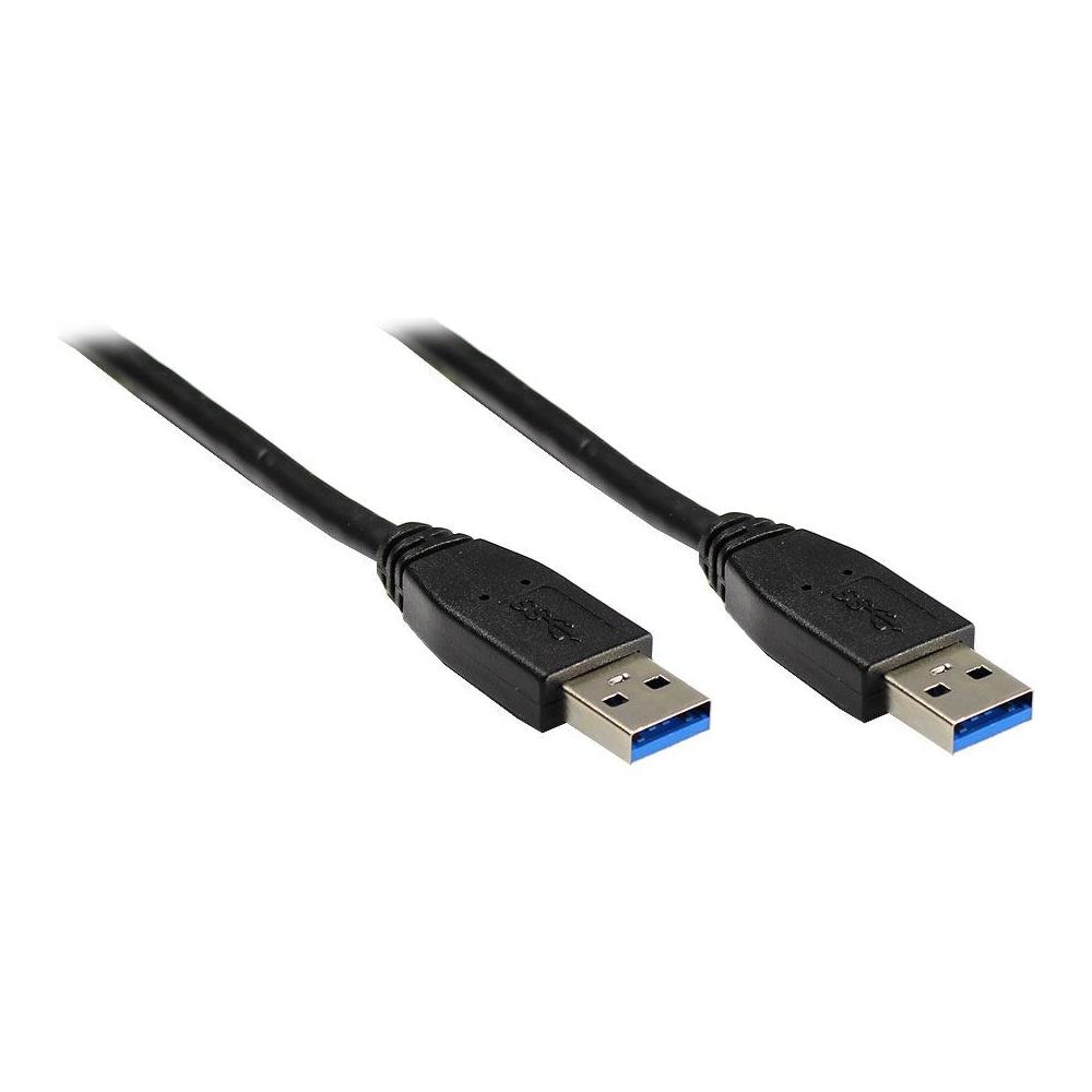 USB / USB 3.0 A, 0.5m 0.5m USB A USB A Nero cavo USB - Foto 1