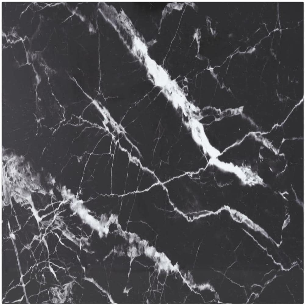 Piano Tavolo Nero 70x70 Cm 6mm In Vetro Temperato Aspetto Marmo - Foto 1