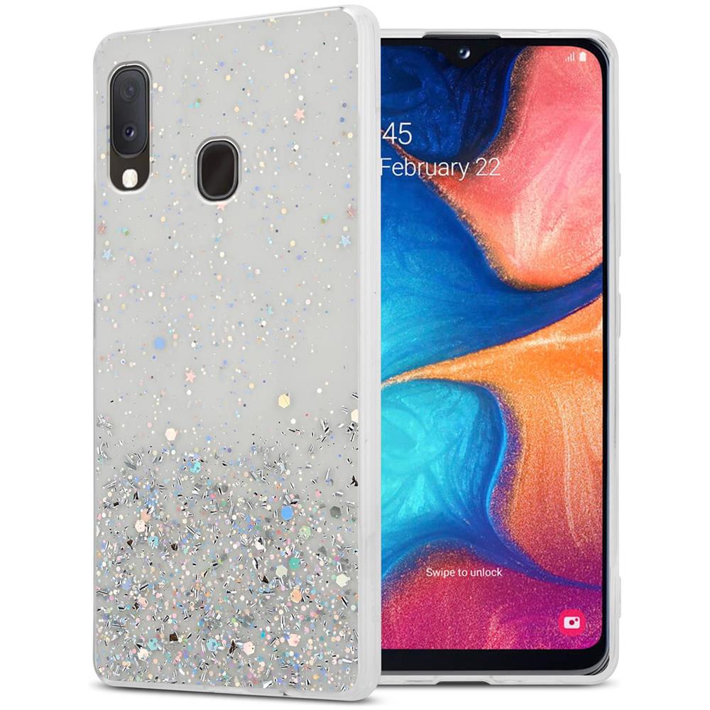 Custodia Compatibile Con Samsung Galaxy A10e / A20e In Trasparente Con Glitter - Coperchio Protettivo In Silicone Tpu Flessibile Con Glitter Scintillanti - Foto 1