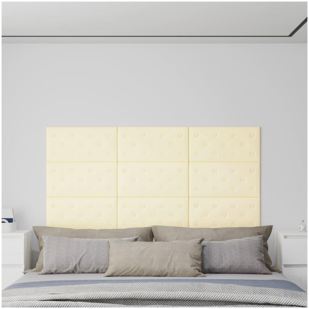 Pannelli Murali 12 Pz Crema 60x30 Cm Similpelle 2,16 M - Foto 1