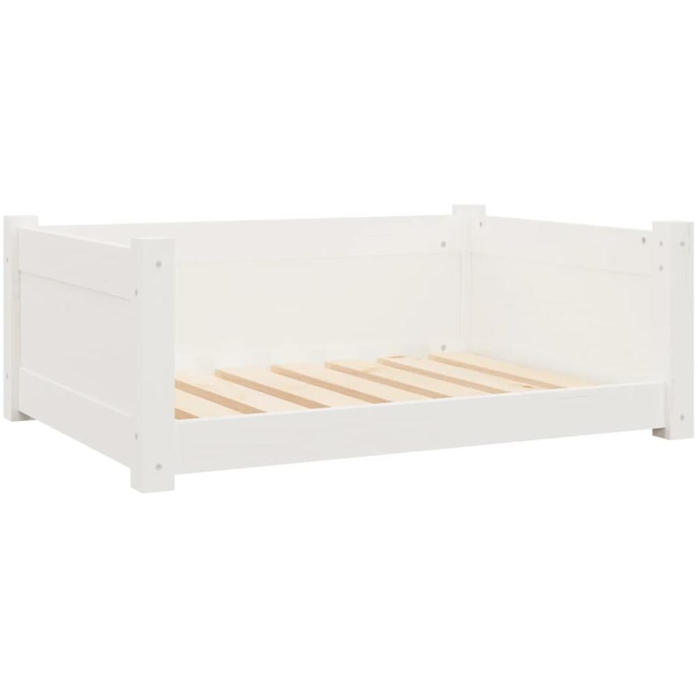 Cuccia Per Cani Bianca 75,5x55,5x28cm In Legno Massello Di Pino - Foto 1