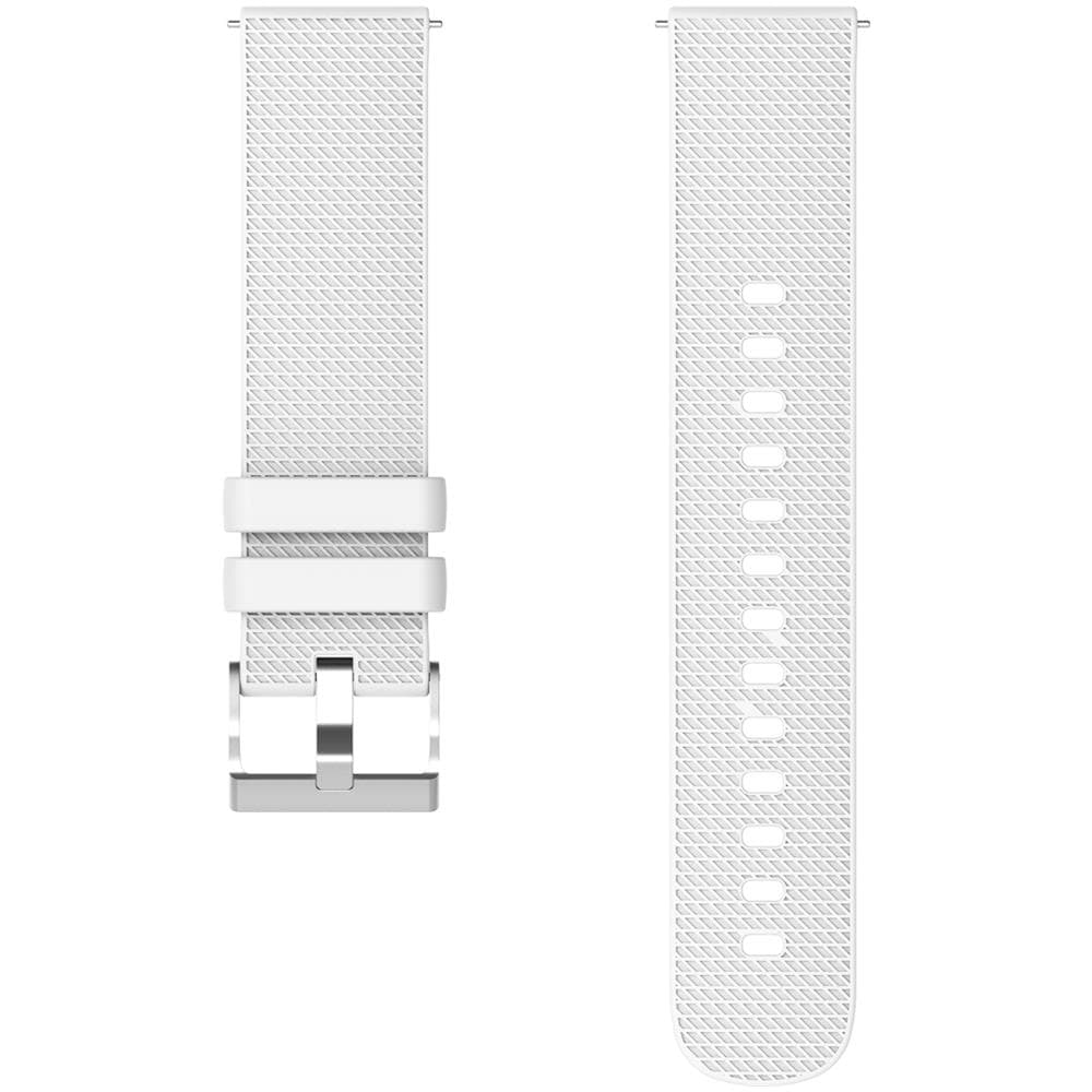 Cinturino Per Orologio In Silicone Con Motivo A Quadri Per Garmin Vivoactive 4 18 Mm White - Foto 5