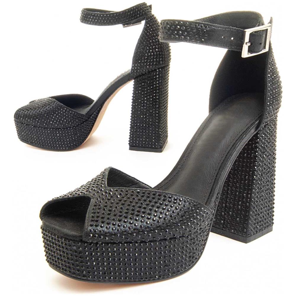 Montevita Scarpa Con Tacco Sandant Nero - Foto 1