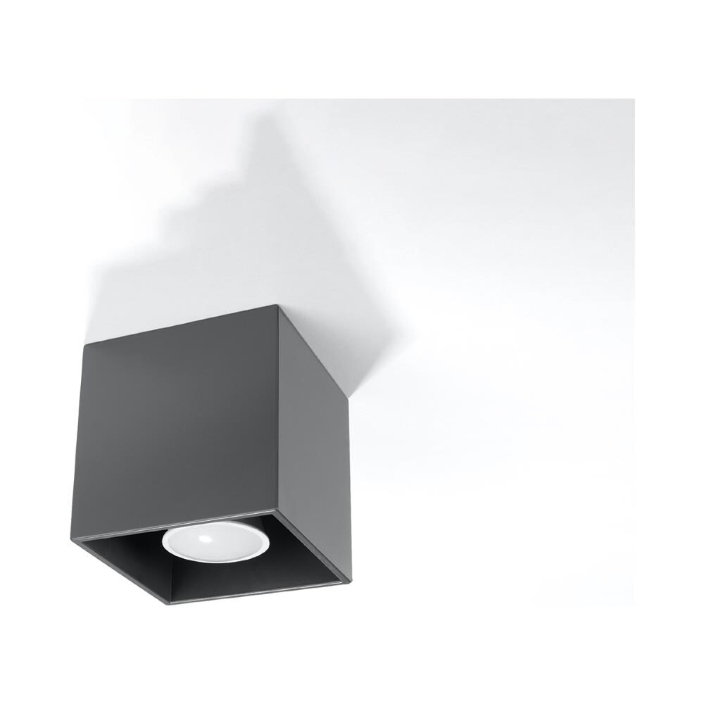 Sollux Lighting Lampada Da Soffitto Quad 1 Antracite Sl.0567 - Moderno Lampade Da Soffitto Antracite 10x10x10 Cm - Foto 2