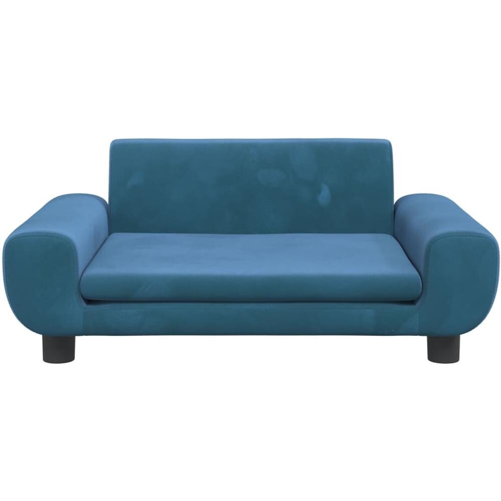 Divano Per Bambini Blu 70x45x33 Cm In Velluto - Foto 2