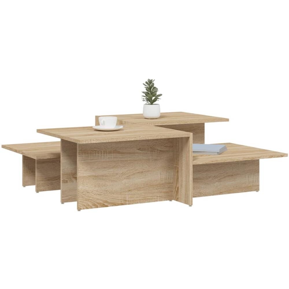 Tavolini Da Salotto 2 Pz Rovere Sonoma In Legno Multistrato - Foto 3