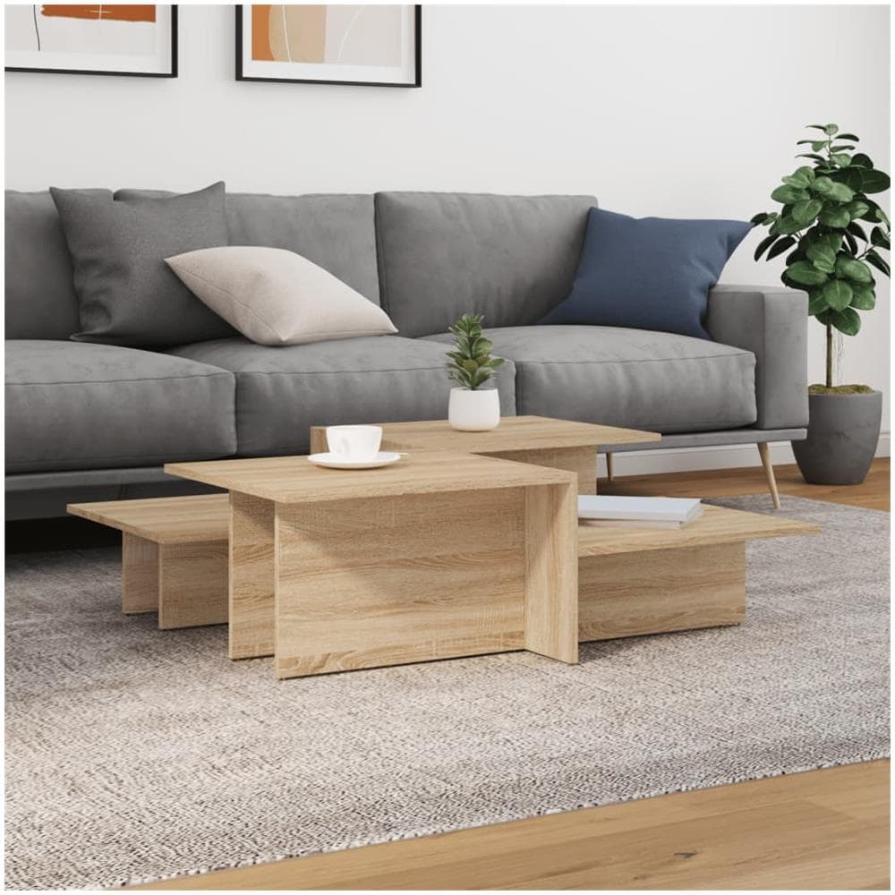 Tavolini Da Salotto 2 Pz Rovere Sonoma In Legno Multistrato - Foto 1