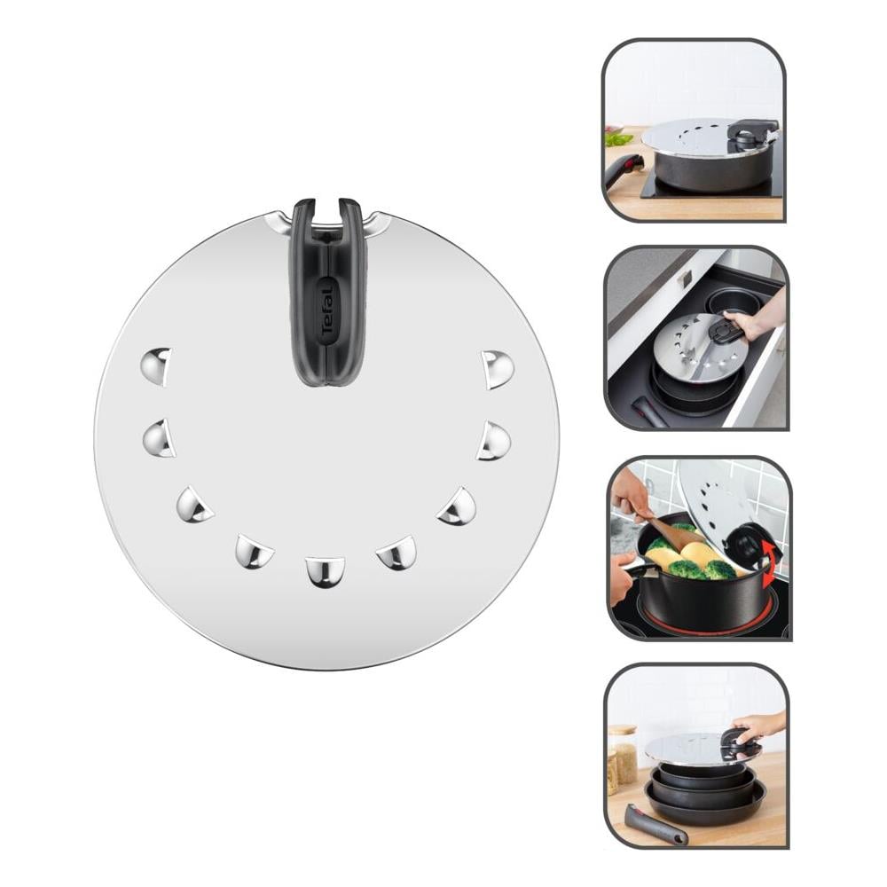 Ingenio L9829802 coperchio per pentola Rotondo Nero, Acciaio inox - Foto 2