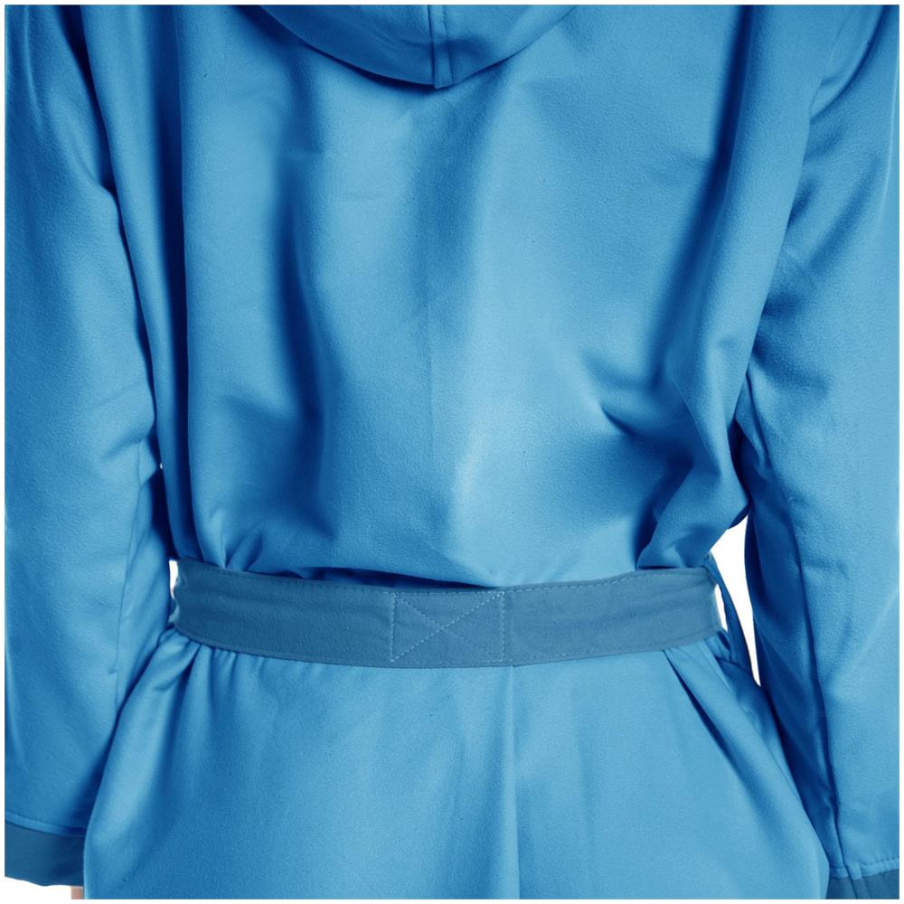 Accappatoio Con Cappuccio Spugnissima Tecno Bicolor In Microfibra Colore Turchese Misura S - Foto 2