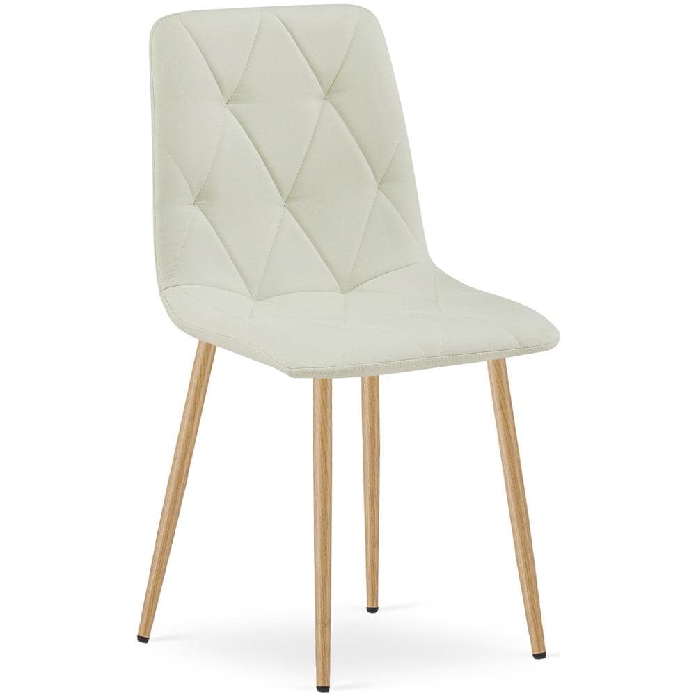 Sedia imbottita TYRA - Elegante beige per soggiorno x 4 - Foto 2