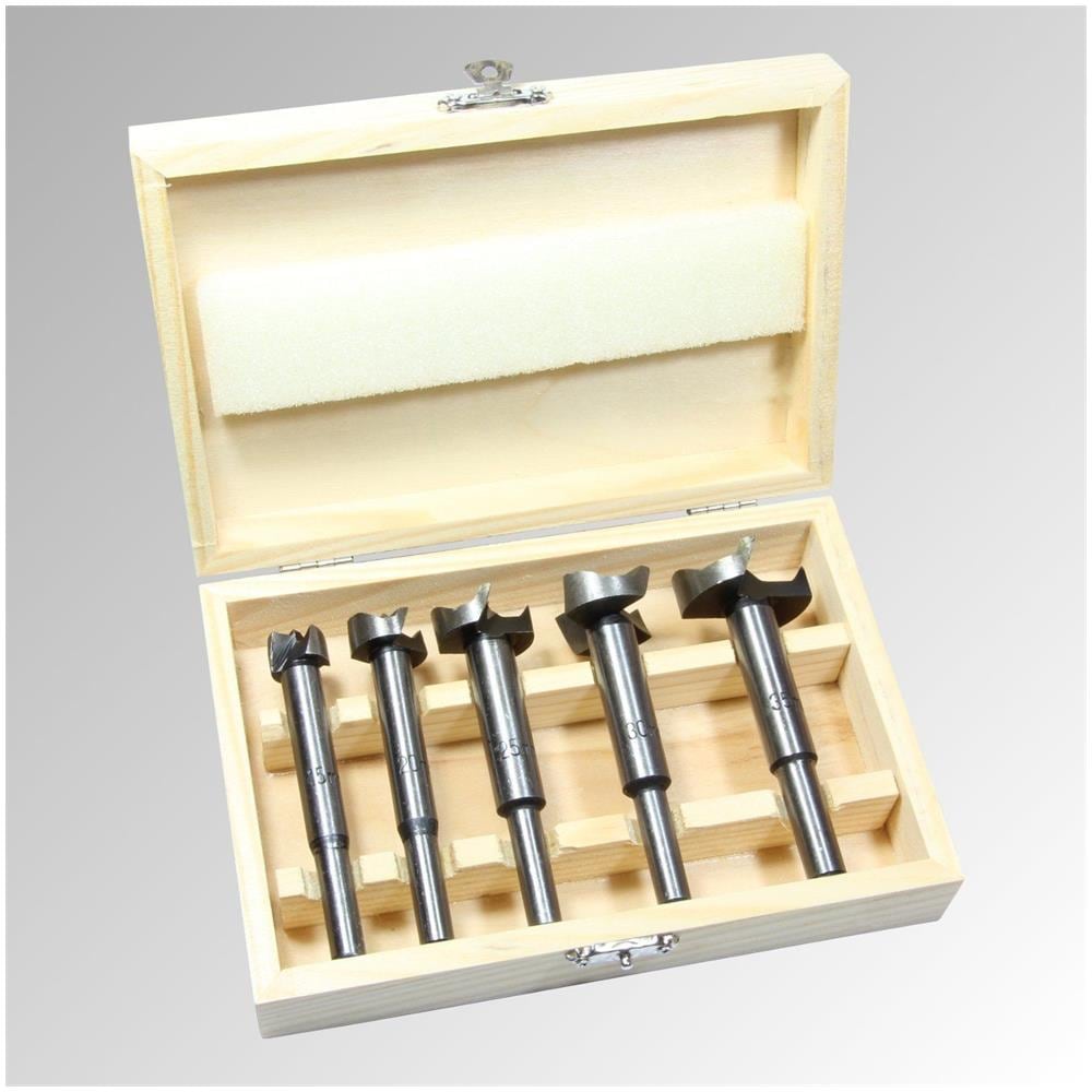 Serie 5 Fresa Forstner Punta Svasatrice Legno Mm 15 20 25 30 35 Mecchie Cerniere - Foto 3