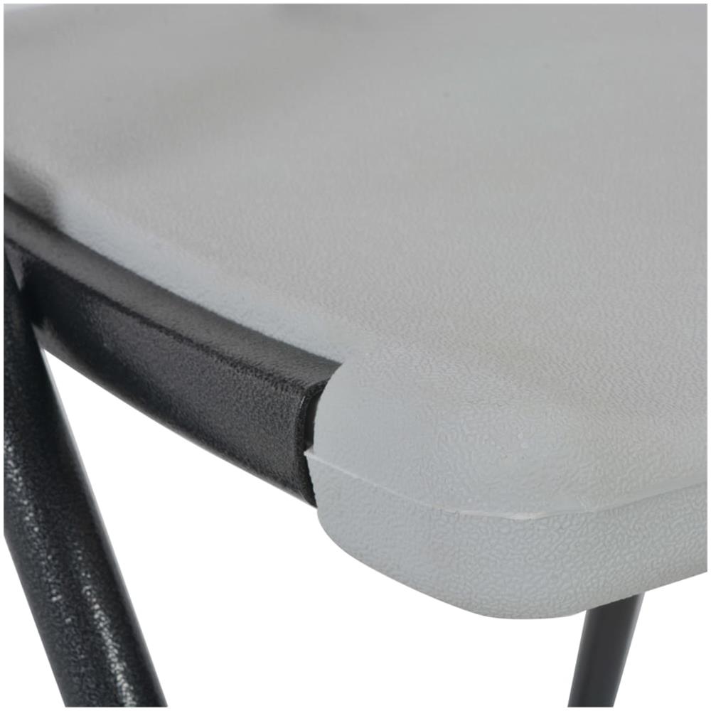 Sgabelli da Bar Pieghevoli 2 pz HDPE e Acciaio Bianco - Foto 7