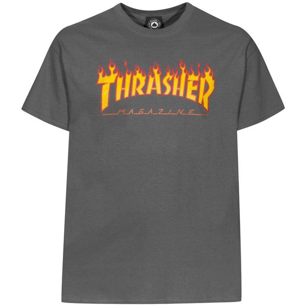 T-shirt Flame Logo Grigio (l, Grigio) - Foto 5