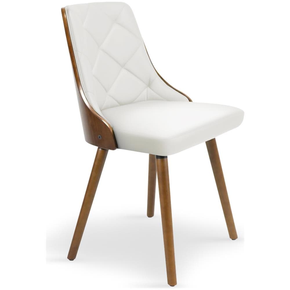 Set Di 2 Sedie Scandinave Lalix Legno Nocciola E Bianco - Foto 2