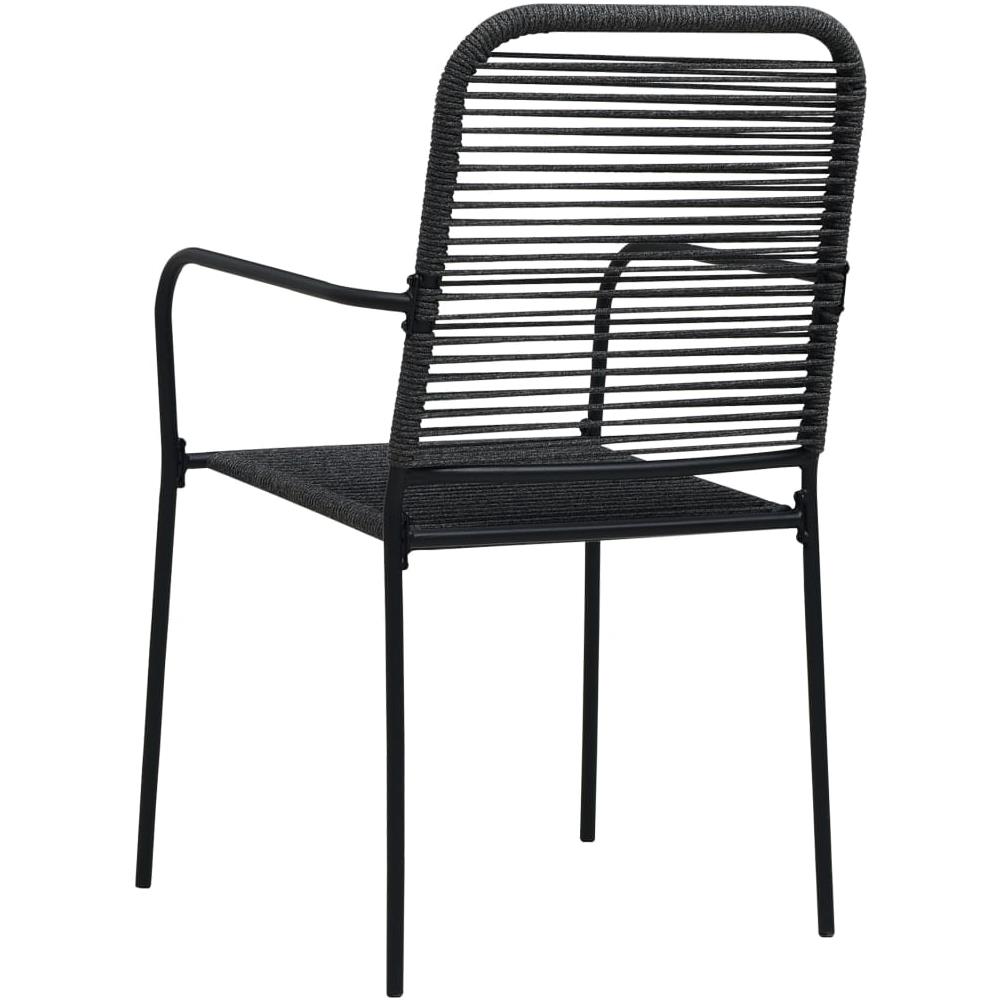 Set Da Pranzo Da Esterni 5 Pz In Corda Di Cotone E Acciaio Nero - Foto 8