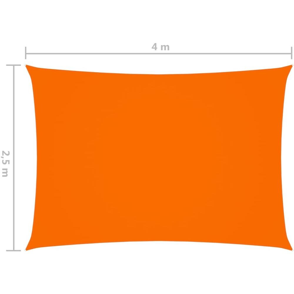 Parasole a Vela Oxford Rettangolare 2,5x4 m Arancione - Foto 6
