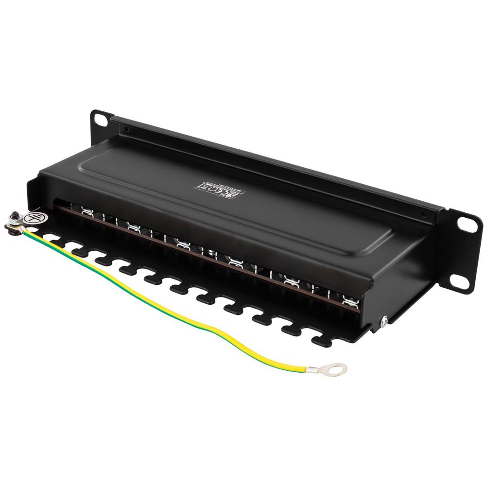 Pannello Patch 10"", 12xrj45, Cat6a, Stp, 10gbps, Metallo, Nero - Foto 4