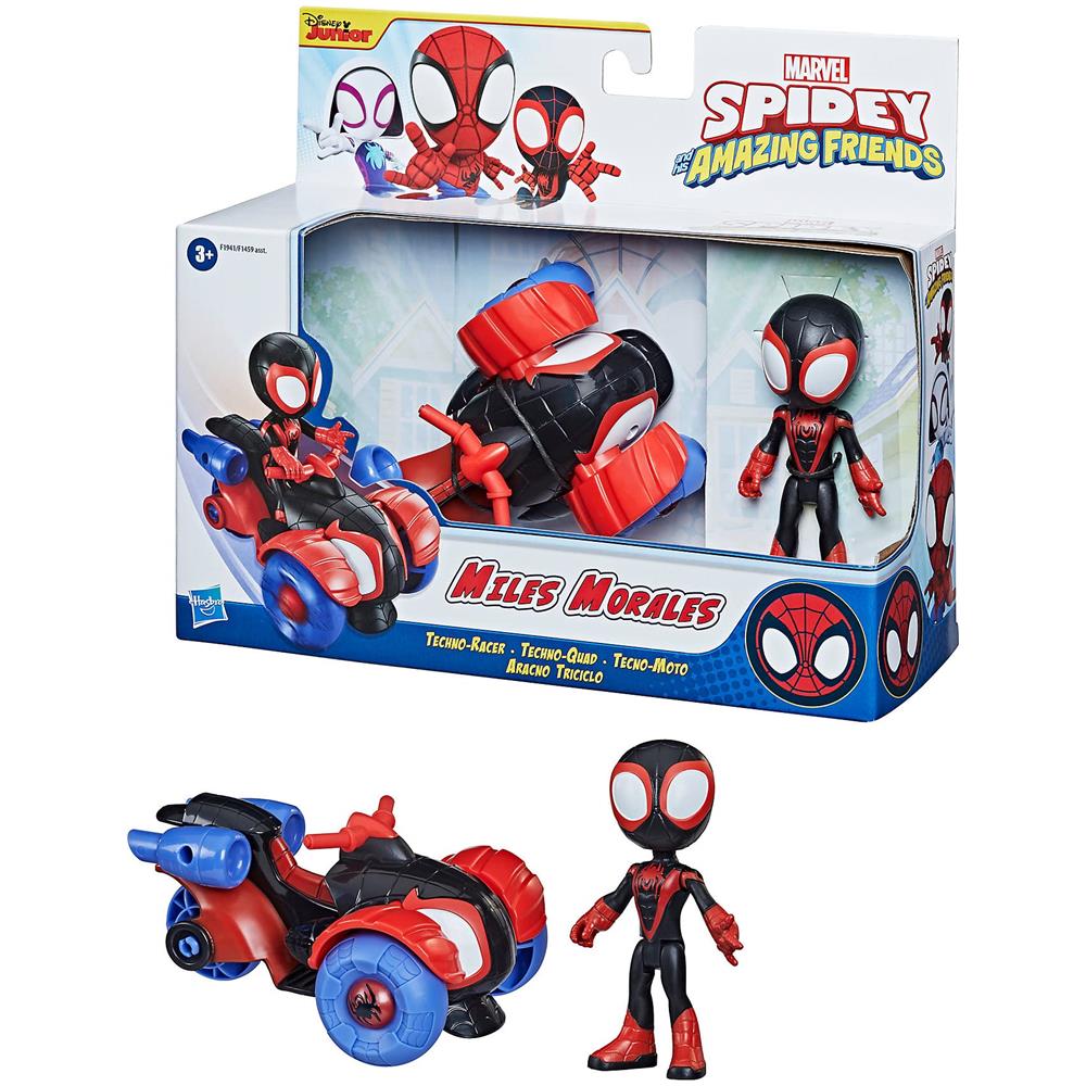 Marvel Spidey And His Amazing Friends - Miles Morales Techno-racer 10 Cm - Foto 2