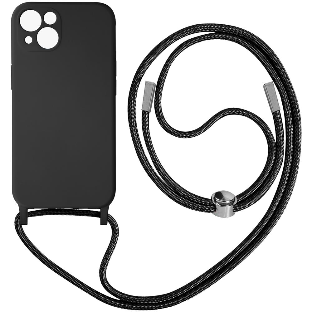Cover Semirigida Per Iphone 13 Cordino Nylon Intrecciato 80 Cm Nera - Foto 1