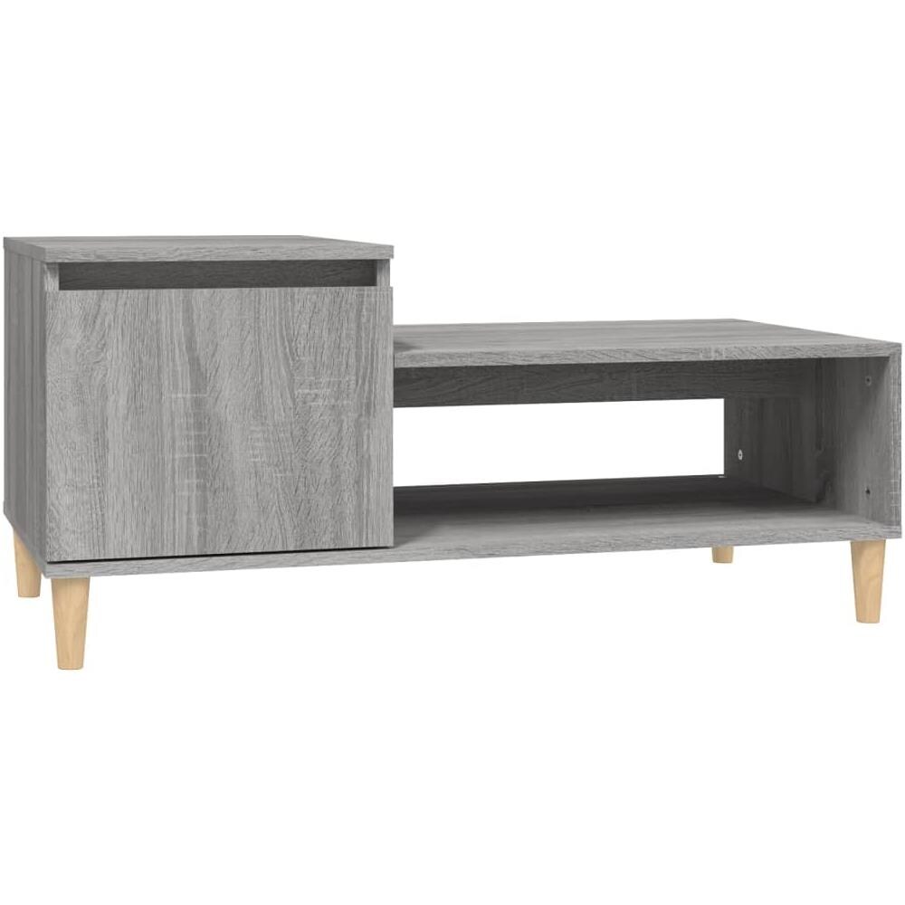 Tavolino Da Salotto Grigio Sonoma 100x50x45cm Legno Multistrato - Foto 2