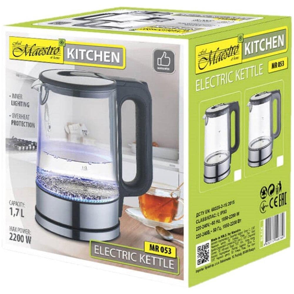 Bollitore Elettrico Maestro Mr-053-grigio Vetro 1,7 L 2200 W - Foto 3