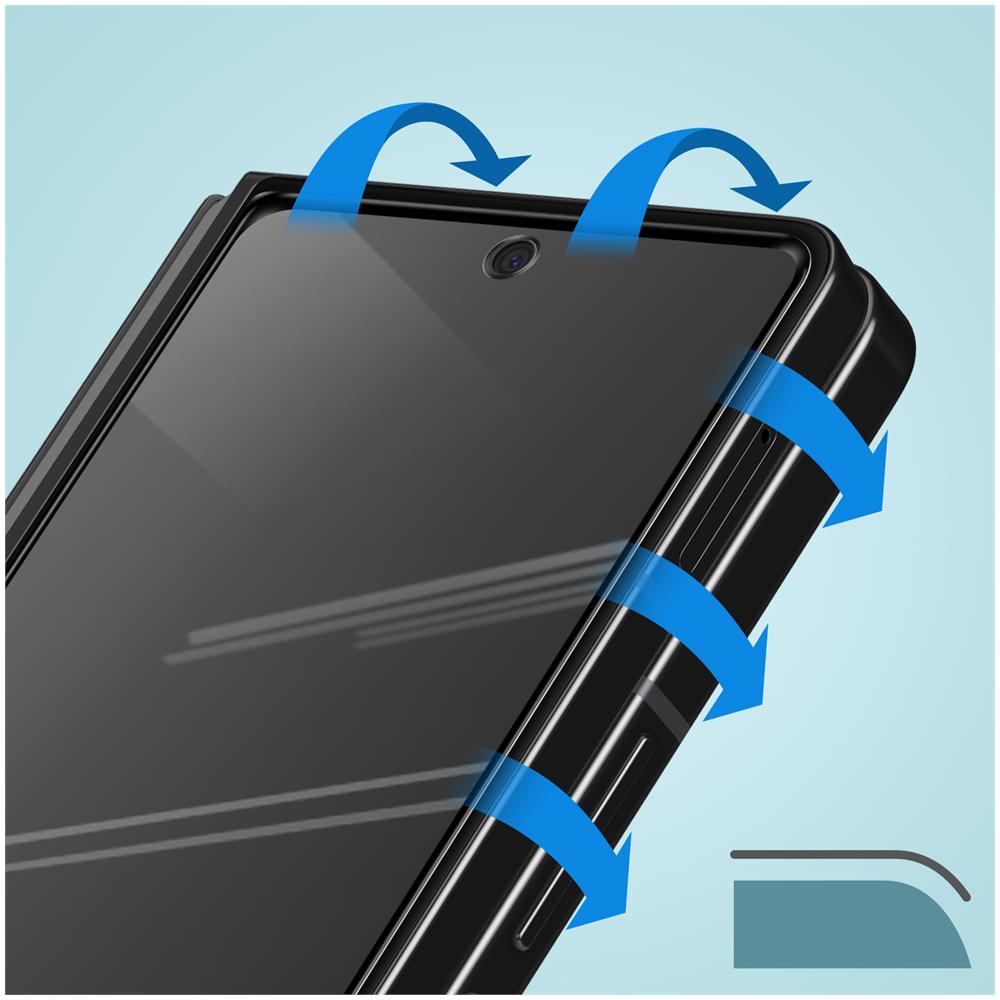 Vetro Temperato 9h Anti-spia Per Samsung Z Fold5 Adesivo Bordo Nero Imak - Foto 2