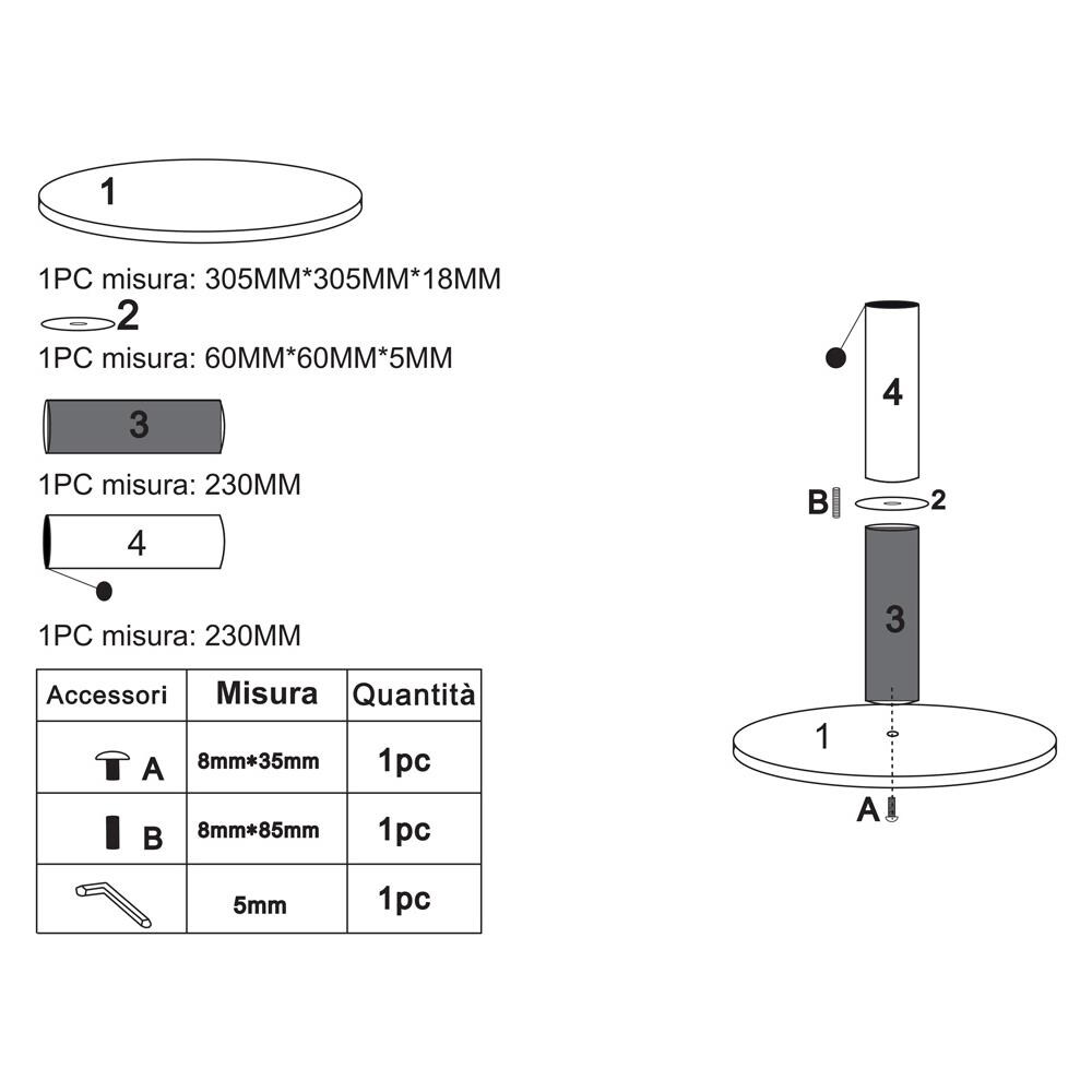 Tiragraffi A Colonna Giocattolo Palestra Per Gatti Modello Cerchio - Foto 2