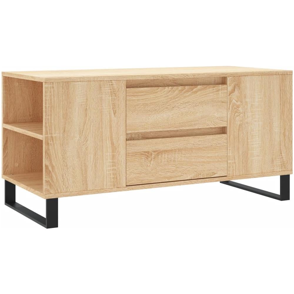 Tavolino Salotto Rovere Sonoma 102x44,5x50 Cm Legno Multistrato - Foto 2
