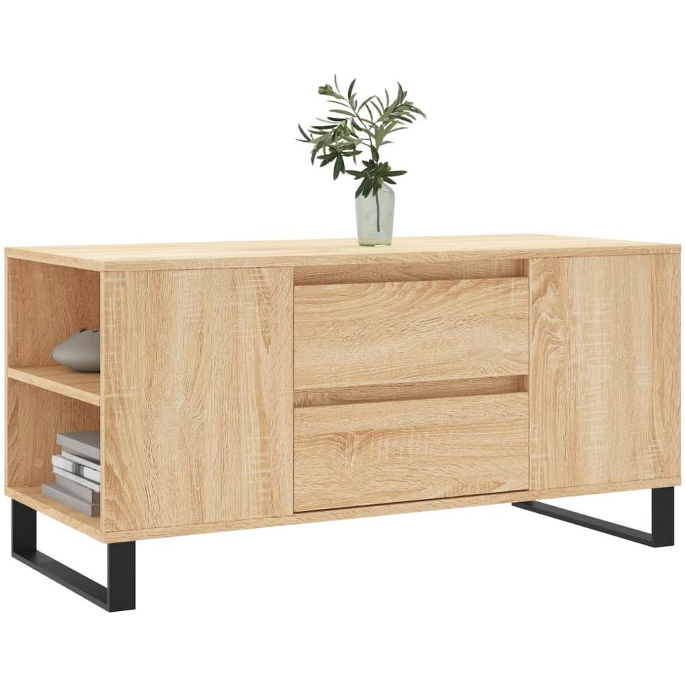 Tavolino Salotto Rovere Sonoma 102x44,5x50 Cm Legno Multistrato - Foto 3