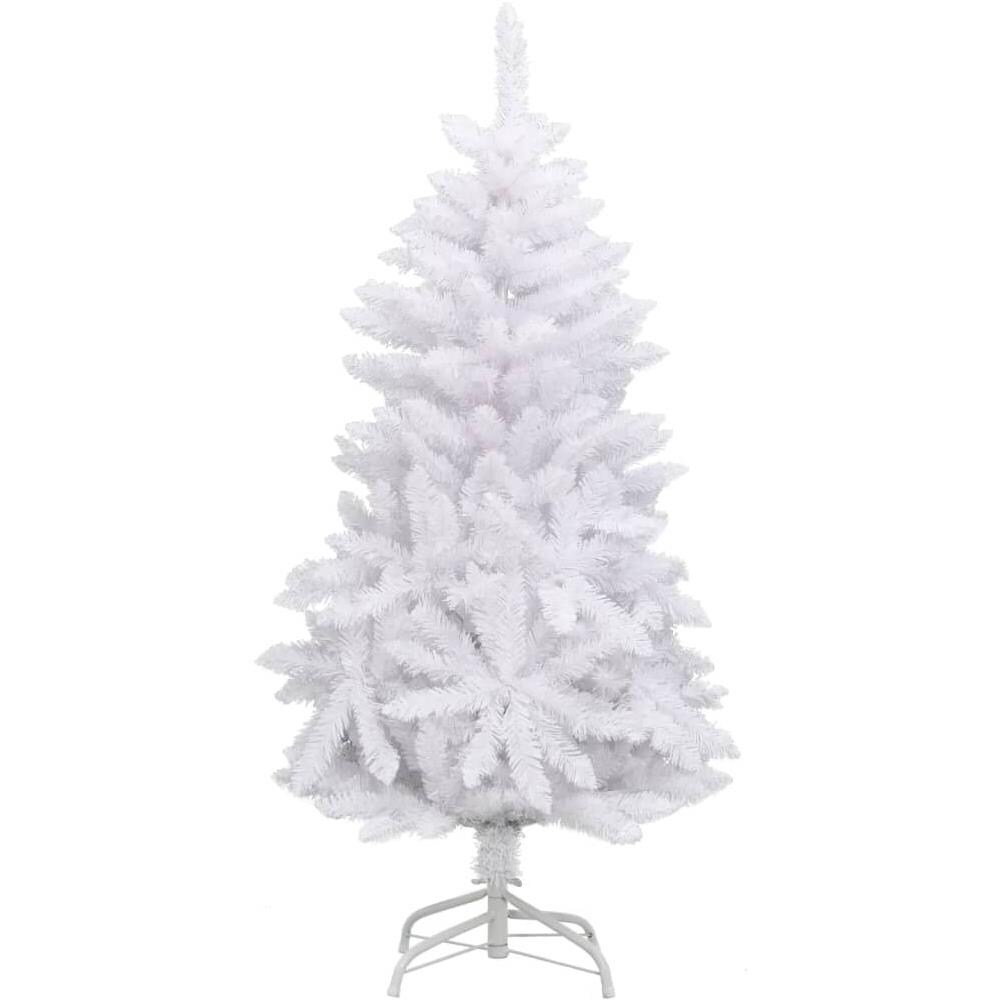 Albero Di Natale Artificiale Incernierato Con Base Bianco 120cm - Foto 2