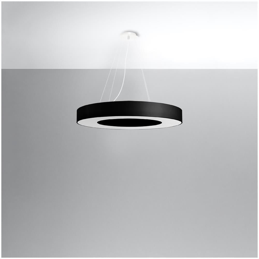 Lampadario Saturno Slim 70 Nero Sl. 0754 - Minimalista Lampadari Nero 102x70x70 Cm - Foto 2