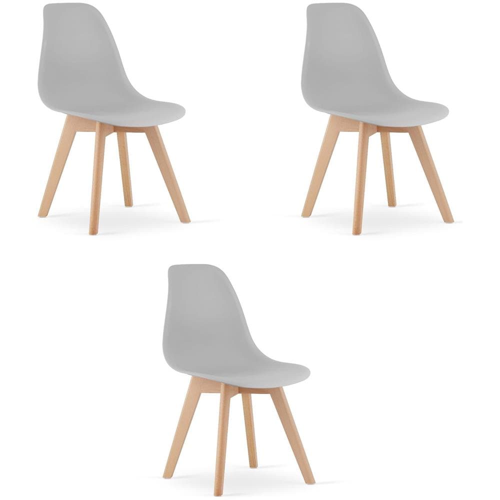 Sedia ergonomica Valora KITO con gambe in legno grigio x3 - Foto 1