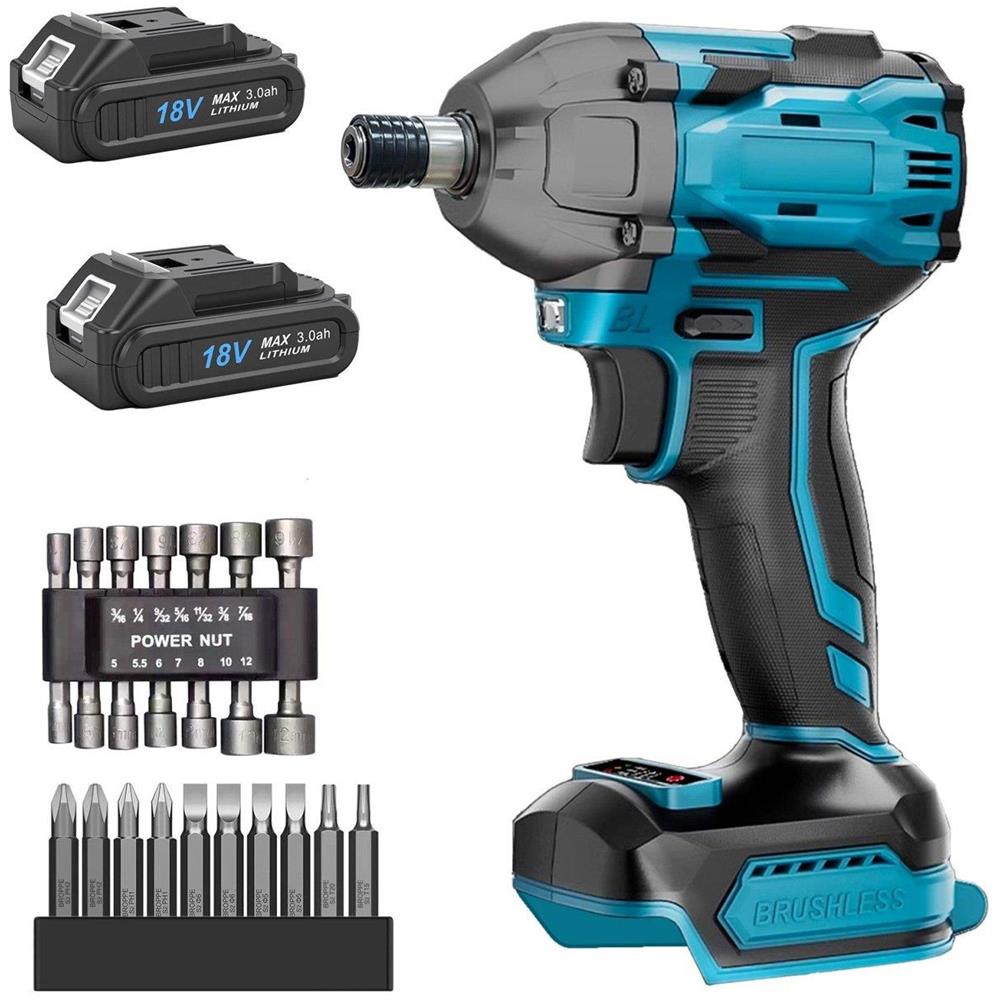 Avvitatore A Impulsi Senza Fili, Avvitatore Elettrico Senza Spazzole, Utensile Per Riparazione E Montaggio Mobili Fai Da Te - Foto 4