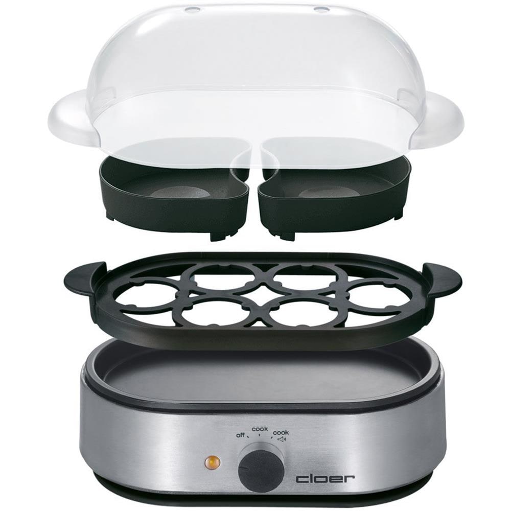 Bollitore per Uova 6099 Potenza 400 watt Colore Nero Argento  - Foto 3