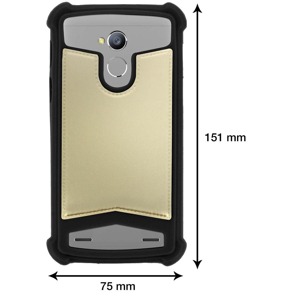 Cover Bumper Universale Smartphone Da 5 A 5.3 Pollici In Silicone Gel Oro - Foto 10