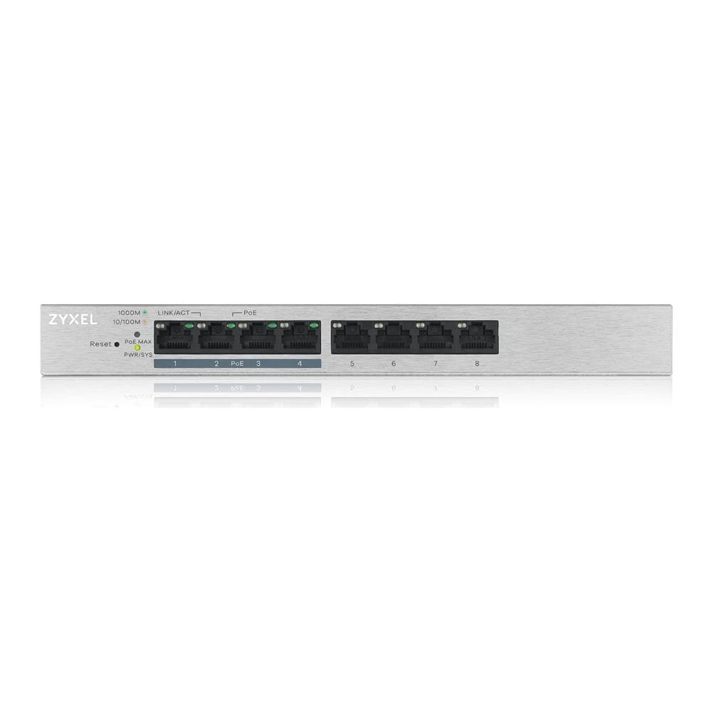 GS1200-8HP Switch Gigabit Ethernet Unmanaged Plus 8 Porte Gigabit (4 porte PoE)  - Foto 2