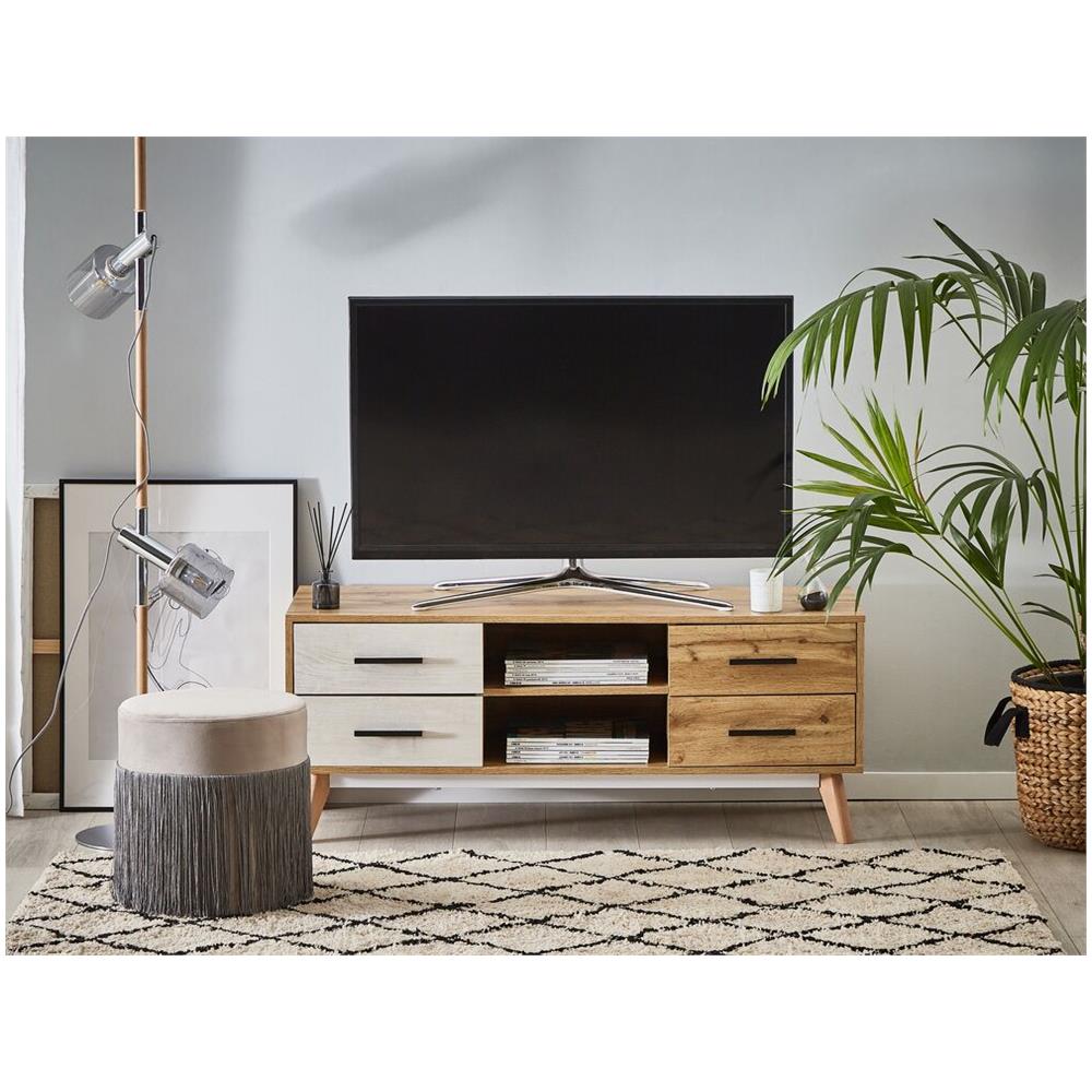 Mobile Tv In Legno Chiaro / bianco Florida - Foto 2