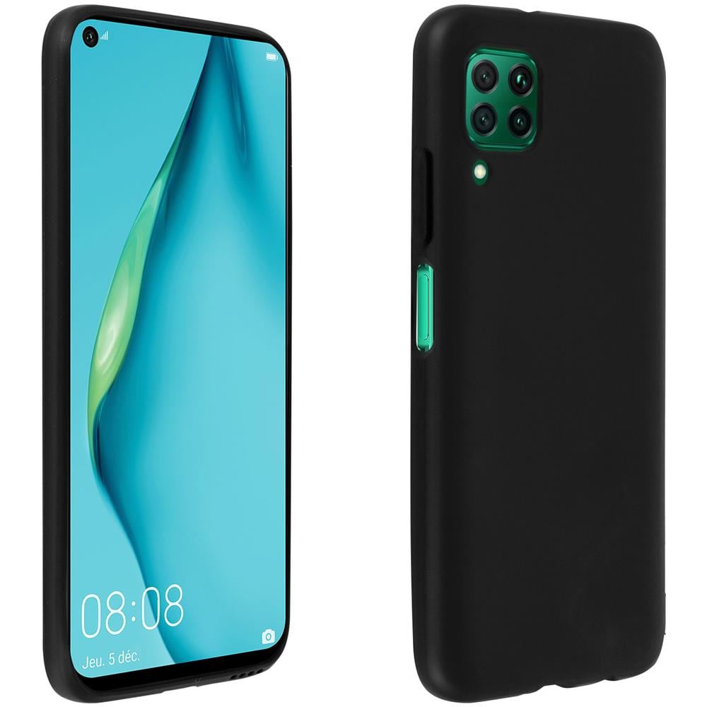 Cover Huawei P40 Lite Protezione Silicone Morbido Anti-graffio - Nero Opaco - Foto 1