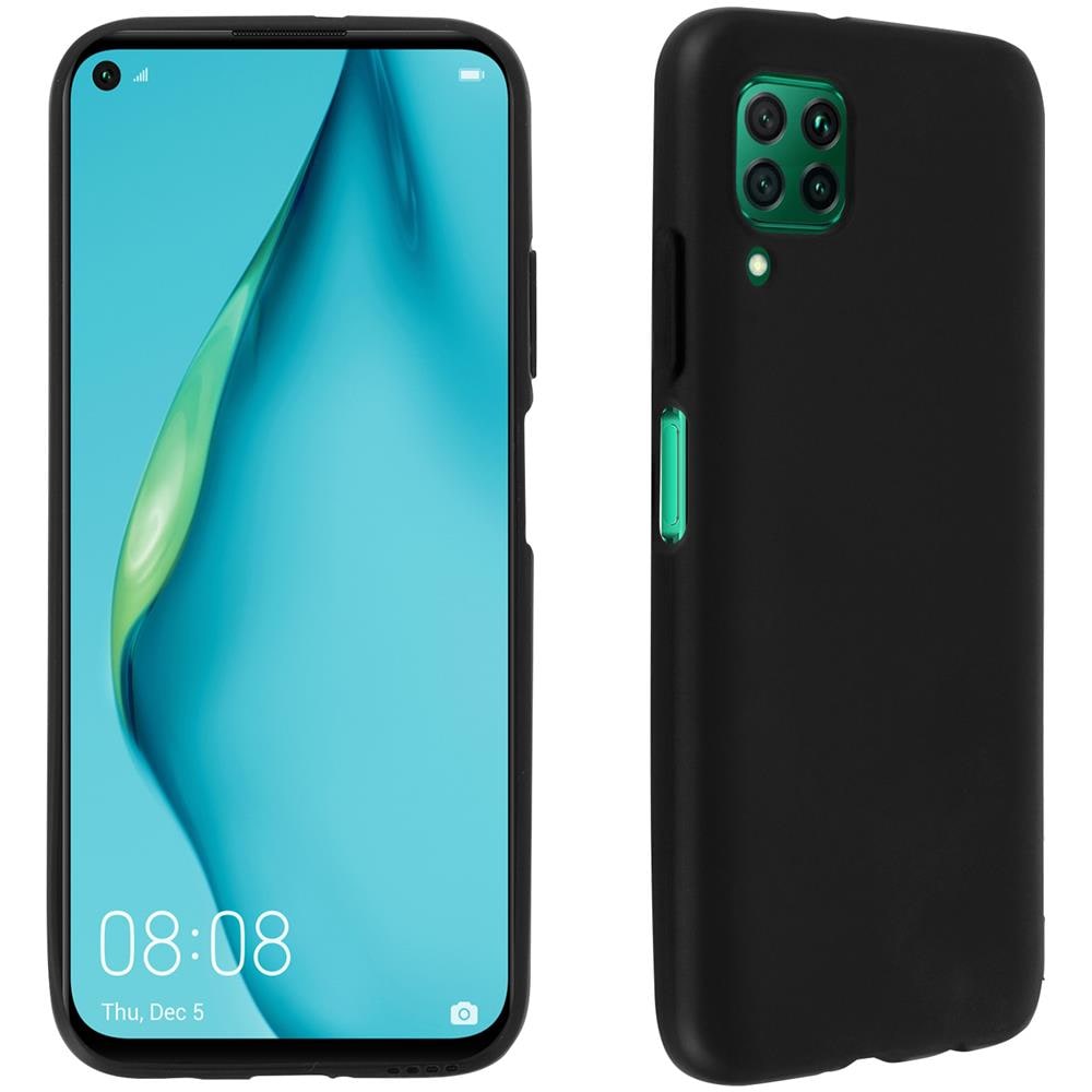 Cover Huawei P40 Lite Protezione Silicone Morbido Anti-graffio - Nero Opaco - Foto 5