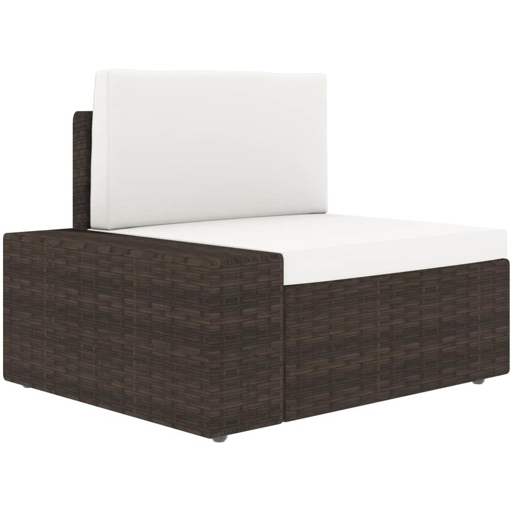 Set Divani Da Giardino 5 Pz In Polyrattan Marrone - Foto 13