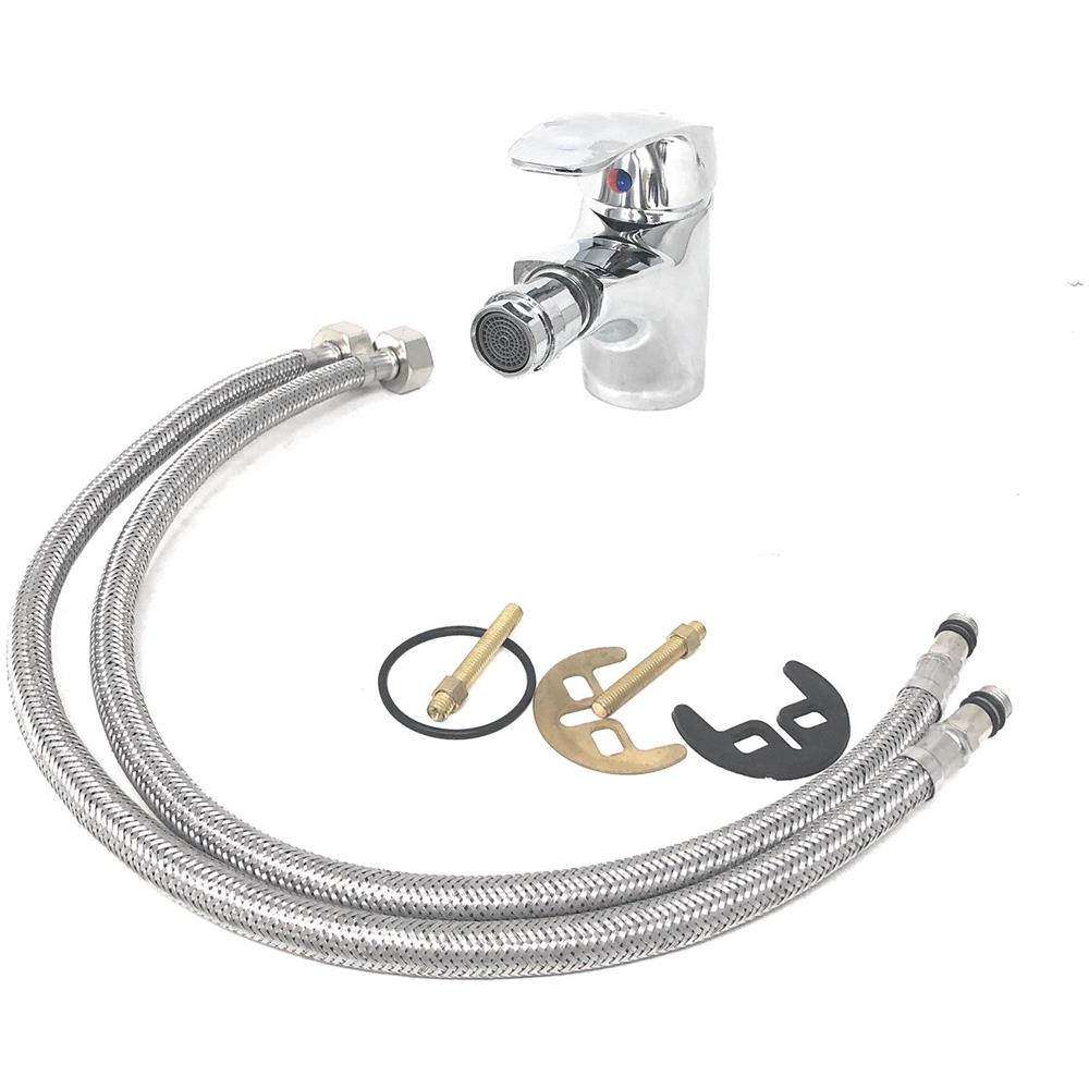 Miscelatore Bidet Rubinetto In Ottone Con Flessibili Per Montaggio Bagno - Foto 2