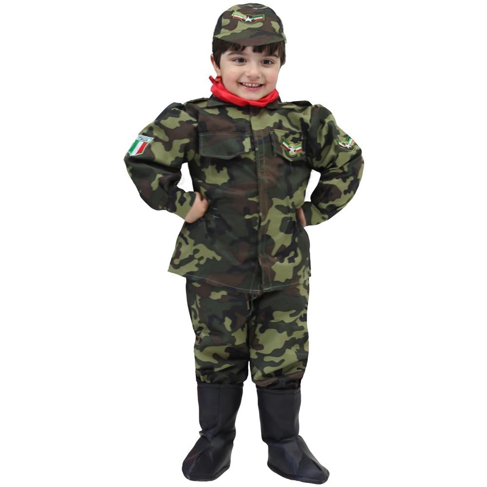 Costume Militare 19/24 Mesi Prima Infanzia Vestito Carnevale Pegasus - Foto 1
