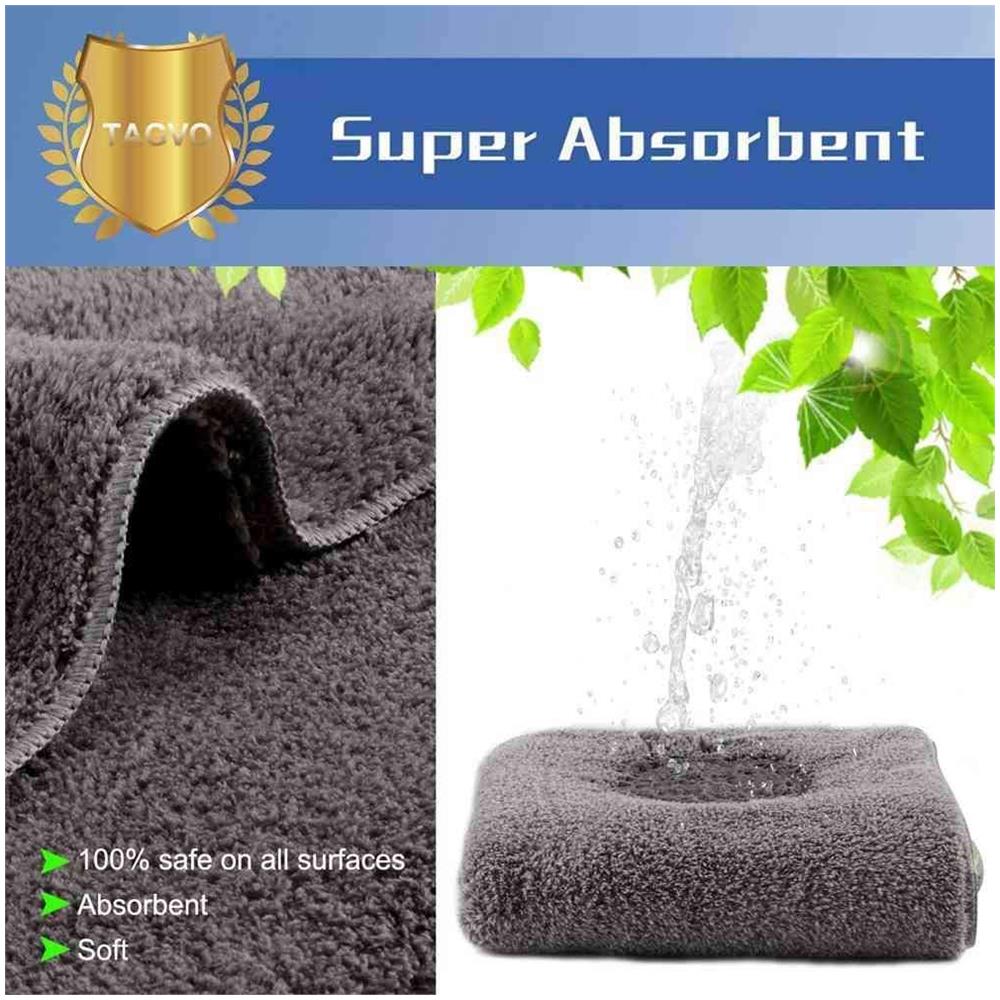 Large Size Microfibra Car Wash Mitt - Premium Ciniglia Wash Gove E Microfibra Towel - Lint Gratuito - Scratch Gratis (2x Panno 2x Guanto)  - Foto 2