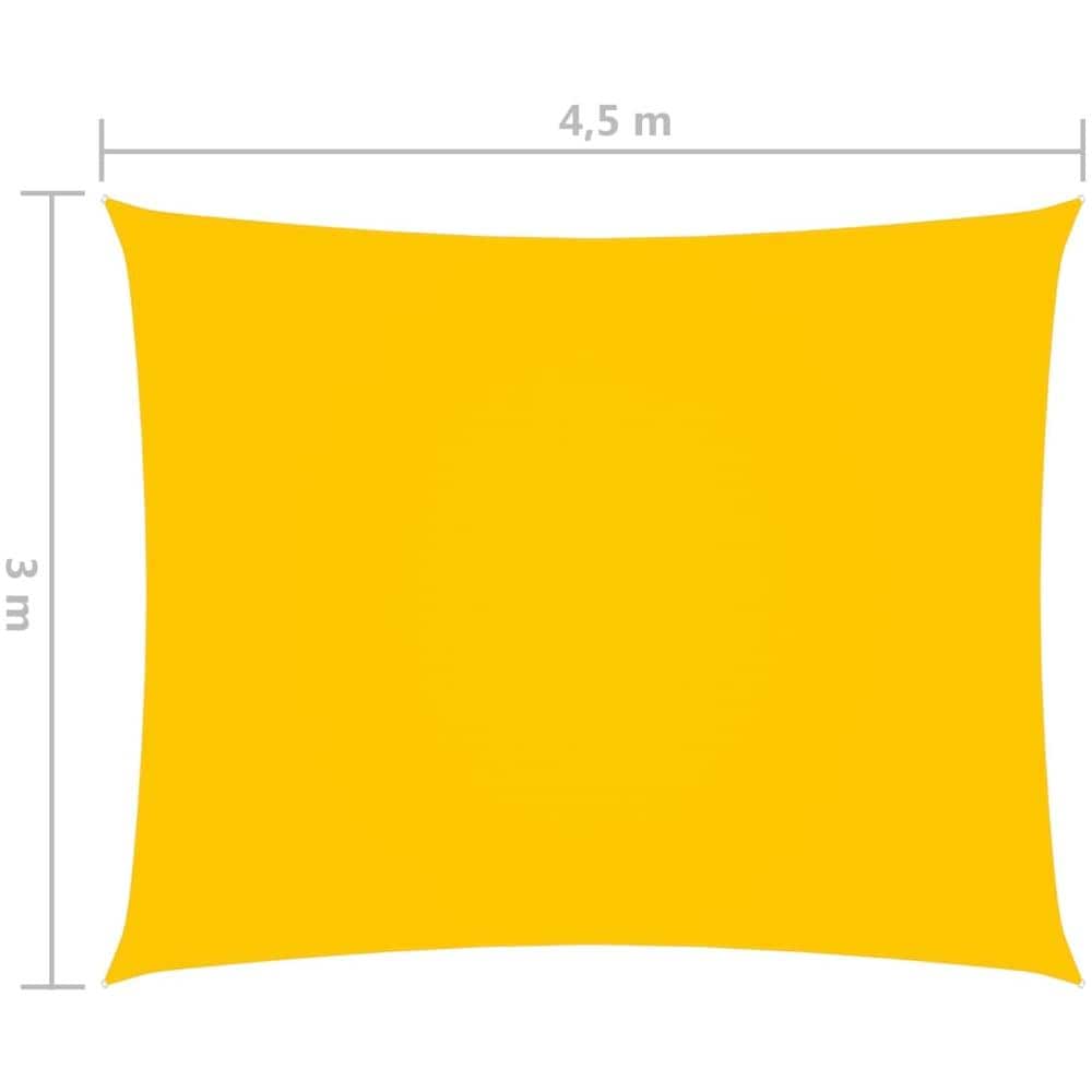 Parasole a Vela Oxford Rettangolare 3x4,5 m Gialla - Foto 6