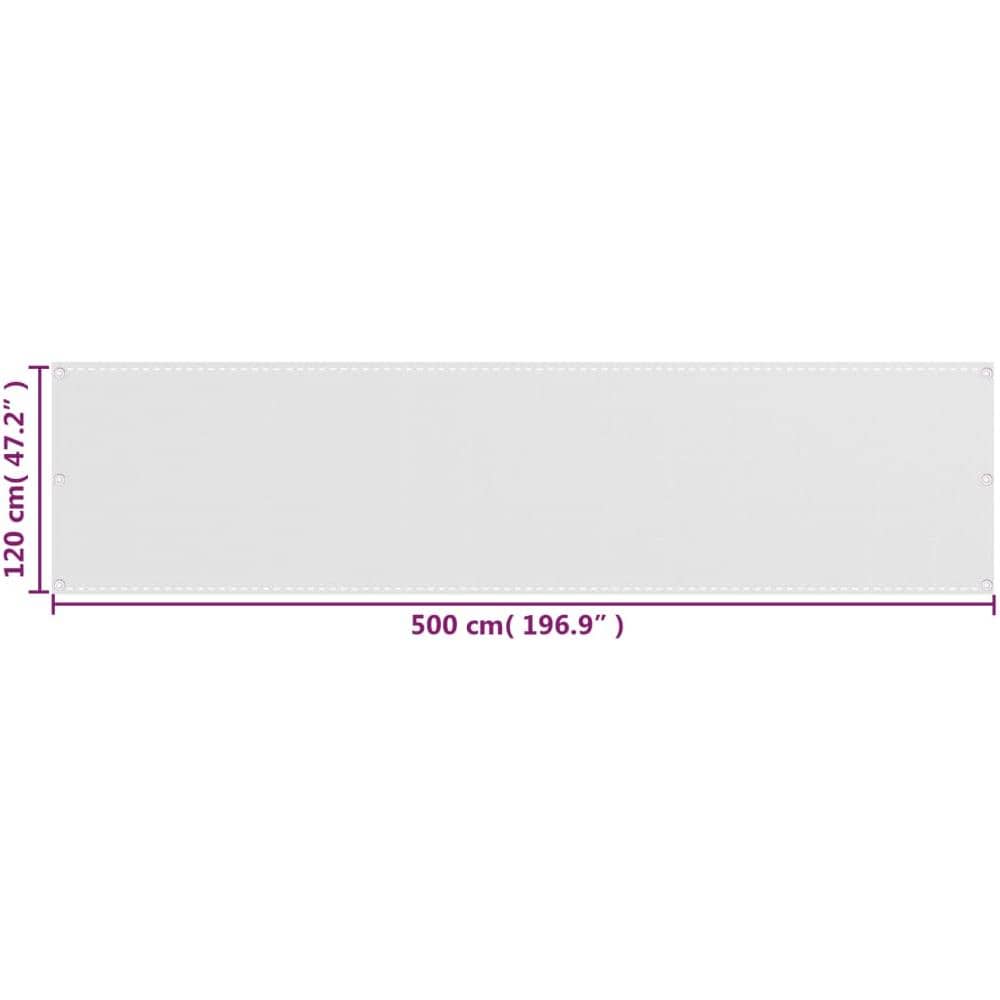 Paravento da Balcone Bianco 120x500 cm in HDPE - Foto 5