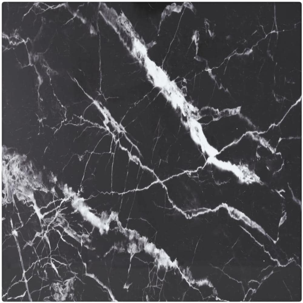 Piano Tavolo Nero 30x30 Cm 6mm In Vetro Temperato Aspetto Marmo - Foto 1