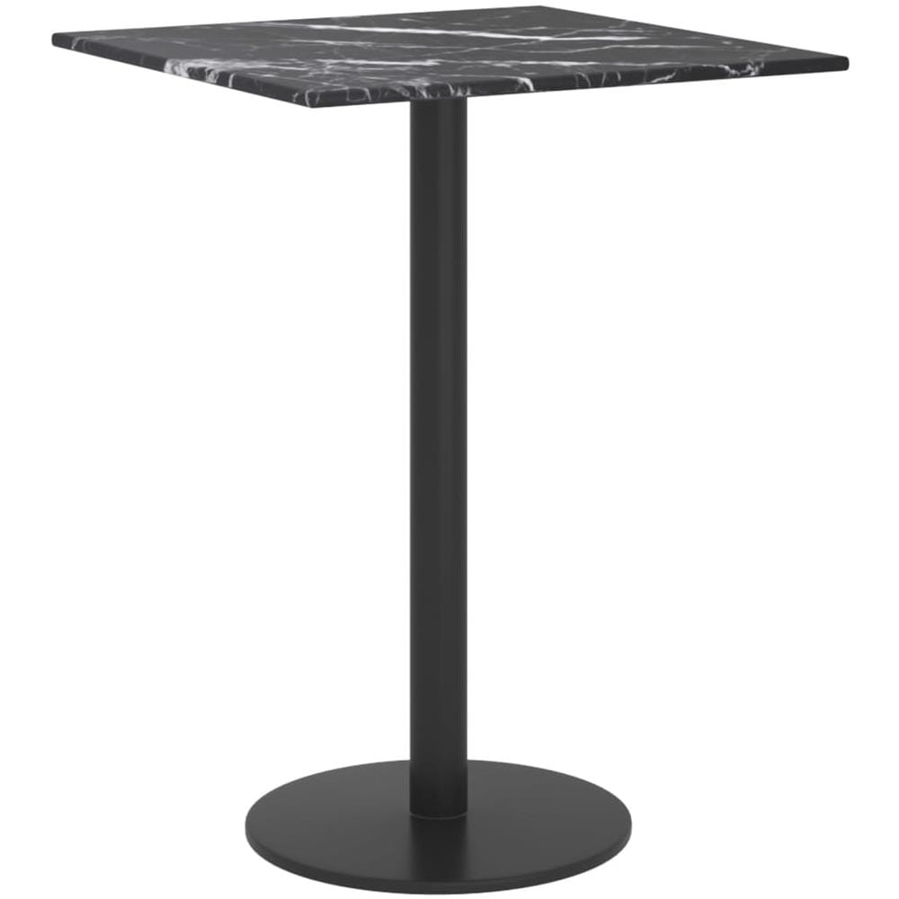 Piano Tavolo Nero 30x30 Cm 6mm In Vetro Temperato Aspetto Marmo - Foto 2